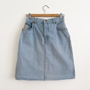 Vintage Y2K Hollywood Era Denim Jean Mini Skirt Size Small Coquette Western